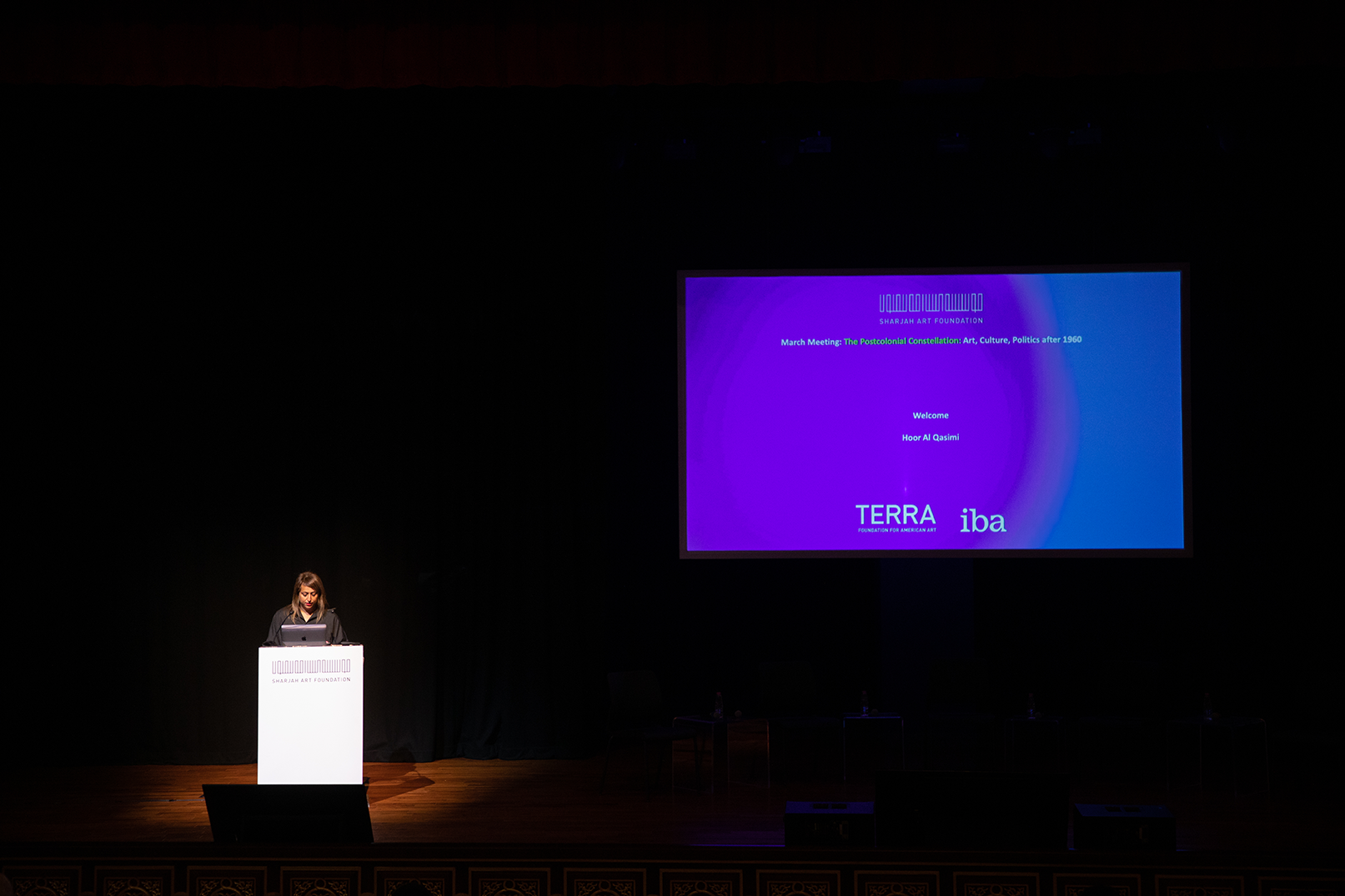 Welcome remarks by Hoor Al Qasimi at March Meeting 2023: The Postcolonial Constellation: Art, Culture, Politics after 1960