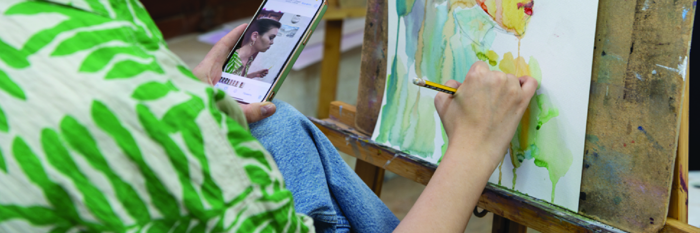 دورة رسم بورتريه بألوان مائية