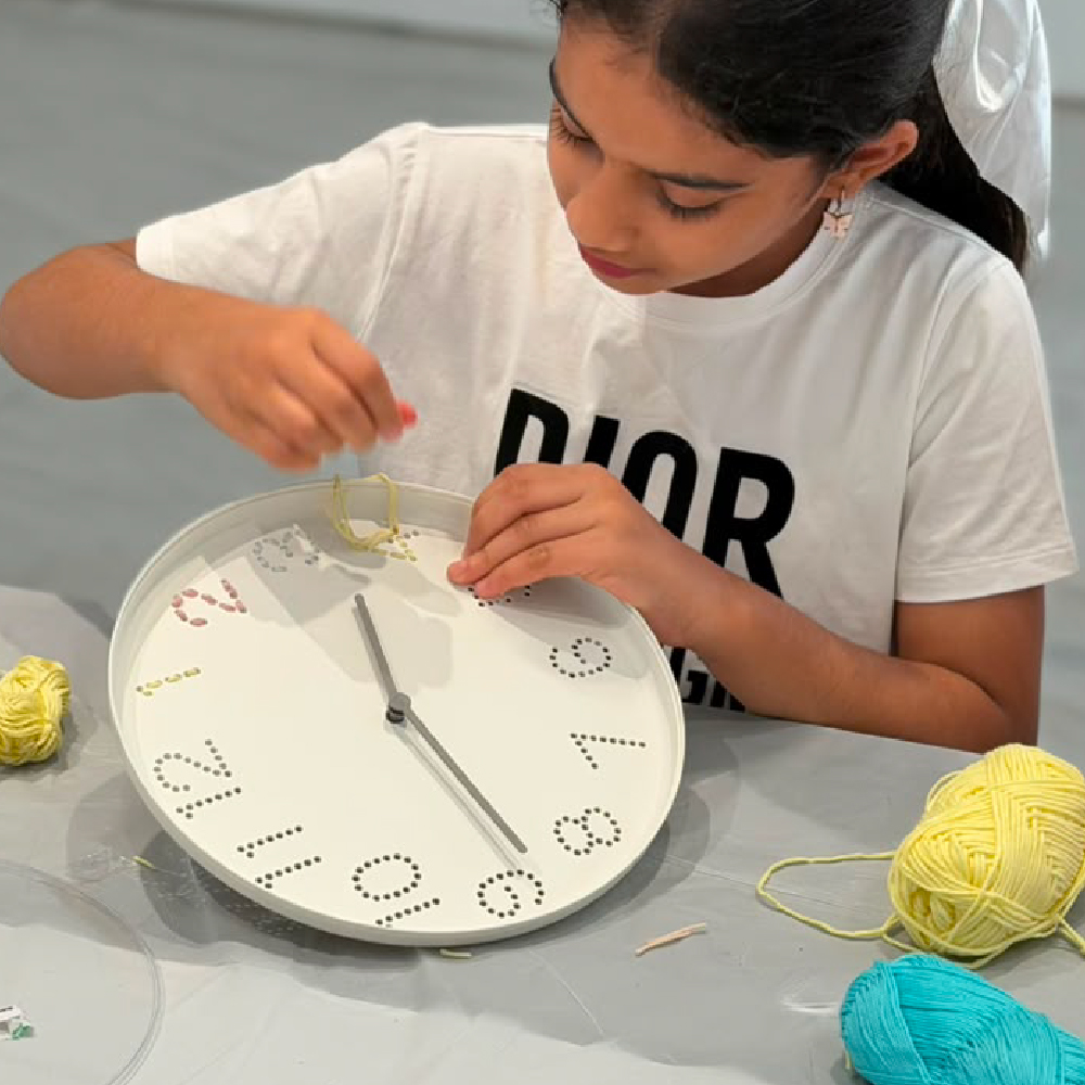 Embroidered Wall Clock