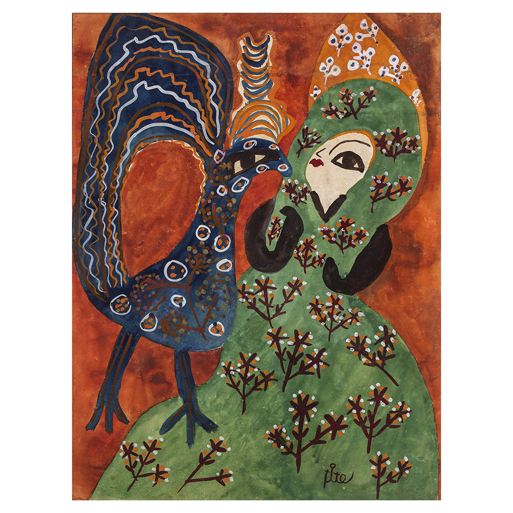 Femme au paon