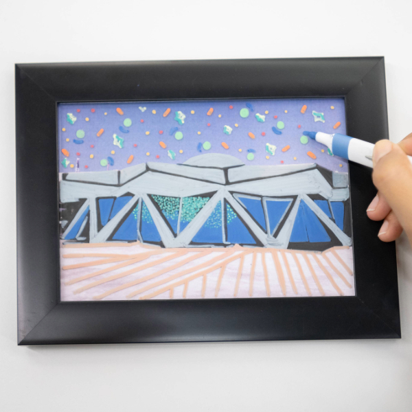 Paint The Flying Saucer on Glass